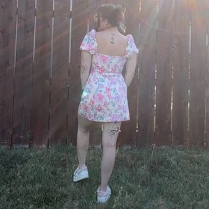 Pink Floral Zara Mini Dress